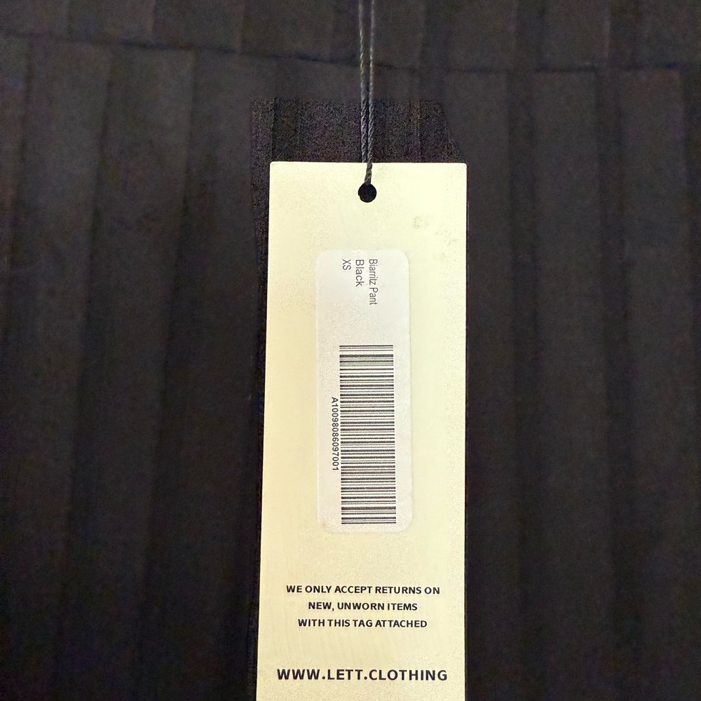 Black Ribbed Pants - Picture 2 of 3